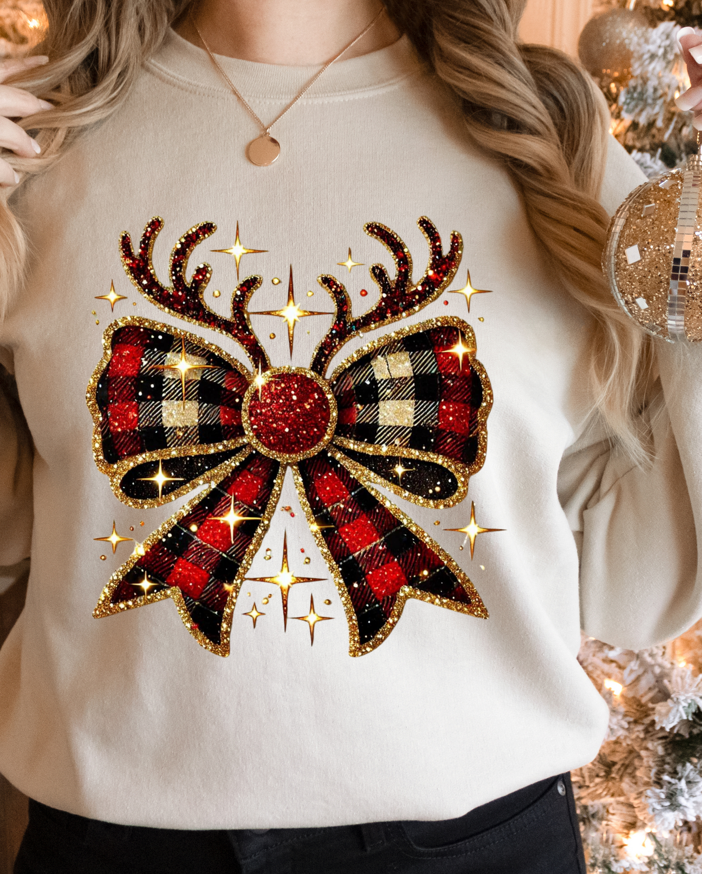 Raindeer Bow Sweater